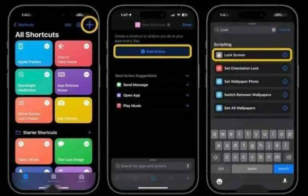 让胡路苹果14锁屏维修店分享iPhone14升级iOS16.4后如何创建锁屏快捷方式 