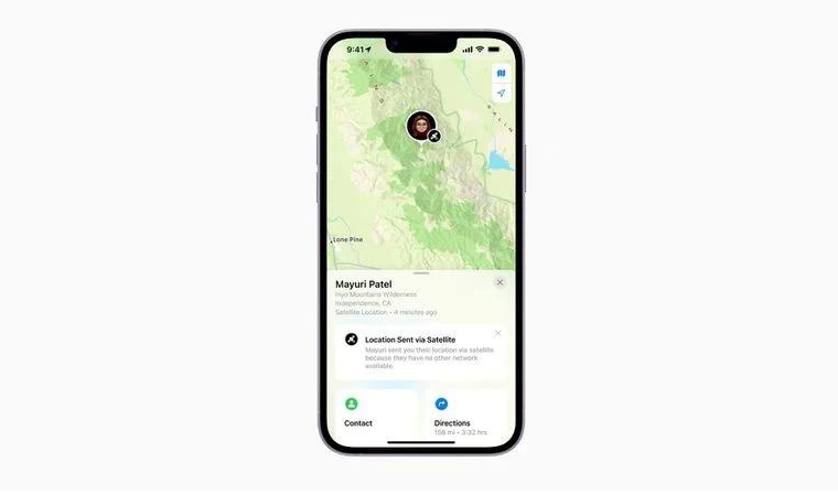 让胡路苹果14维修分享iPhone14系列中 FindMy功能通过卫星分享位置方法教程 